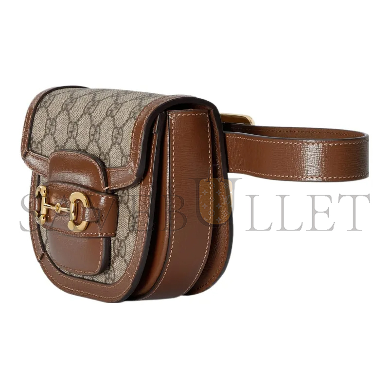 GUCCI HORSEBIT 1955 HALF CIRCLE WAIST BAG 760198 (16*13*6.5cm)